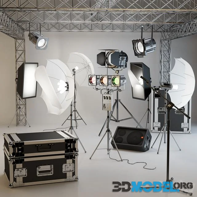 Prof. lighting for photography studios + muses. accessories