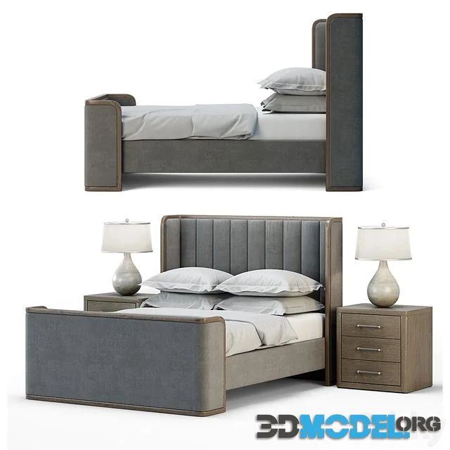 RH. ASTON FABRIC BED