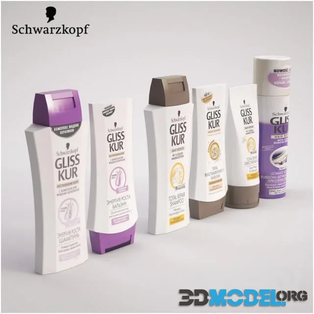 Set Gliss Kur shampoo, conditioner, nail