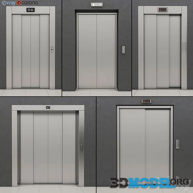 Set of doors for elevators Kone