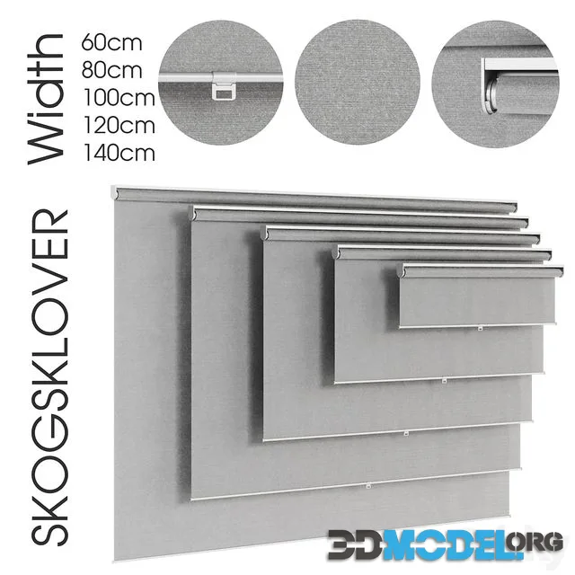 SKOGSKLOVER. Roller blind.grey