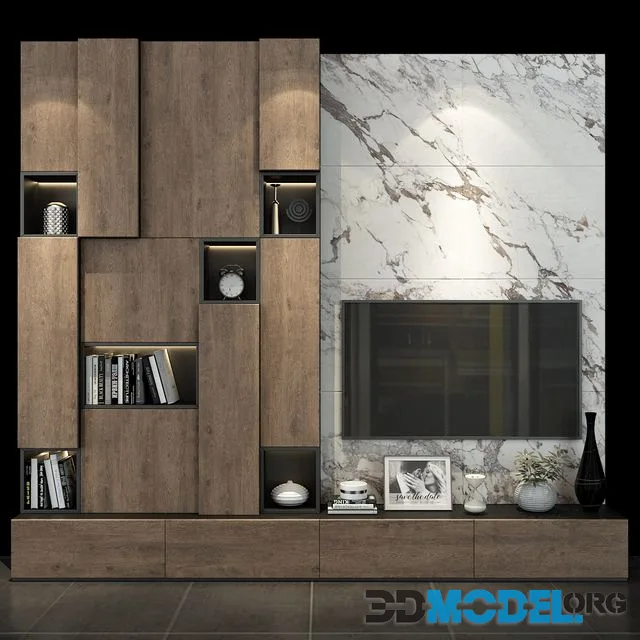 TV shelf set 126