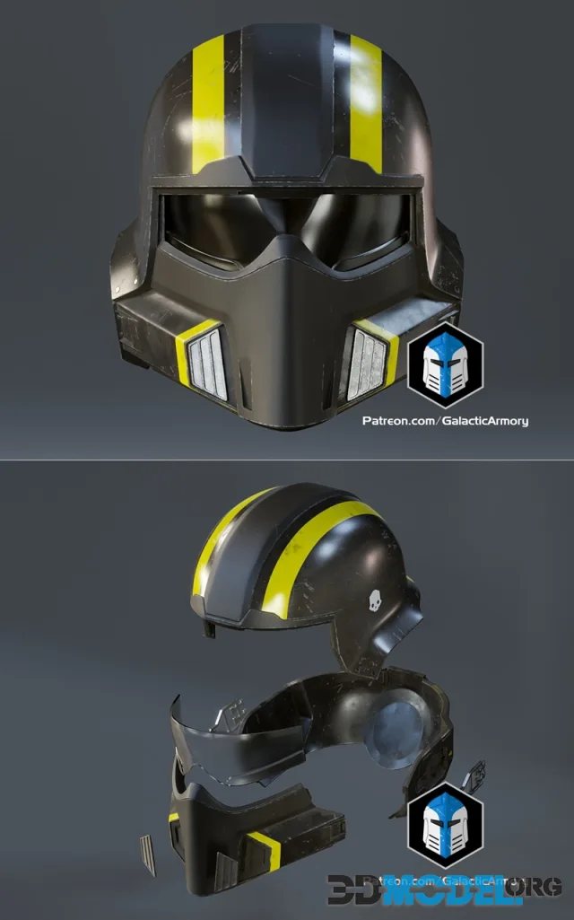 3D Model – Helldiver Helmet - B-01 Tactical V1 – Printable