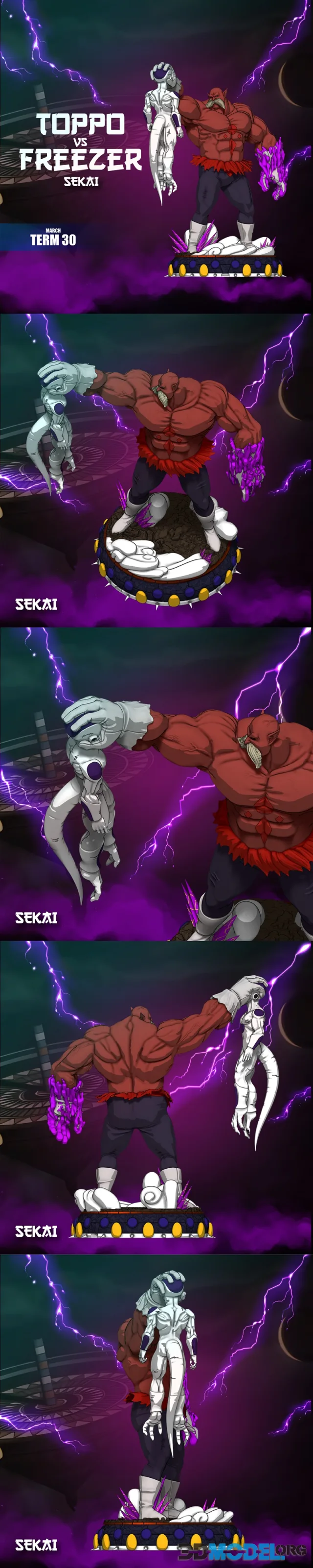 Sekai - Toppo vs Freezer Statue and Bust – Printable