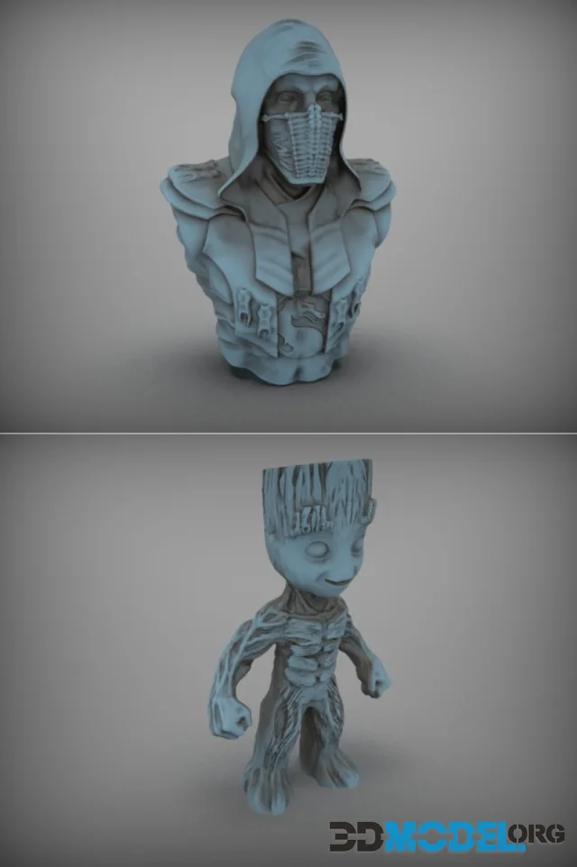 Noob Saibot and Baby Groot – Printable