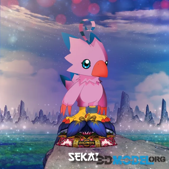 Sekai - Biyomon Statue and Bust – Printable