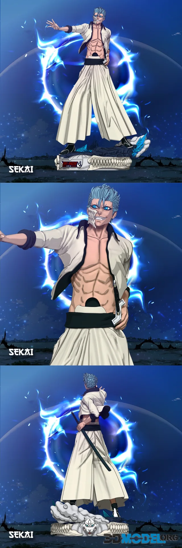 Sekai - Grimmjow Statue and Bust – Printable
