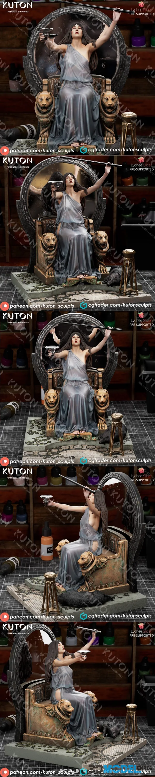 Kuton Figurines - Circe Offering the Cup to Ulysses – Printable