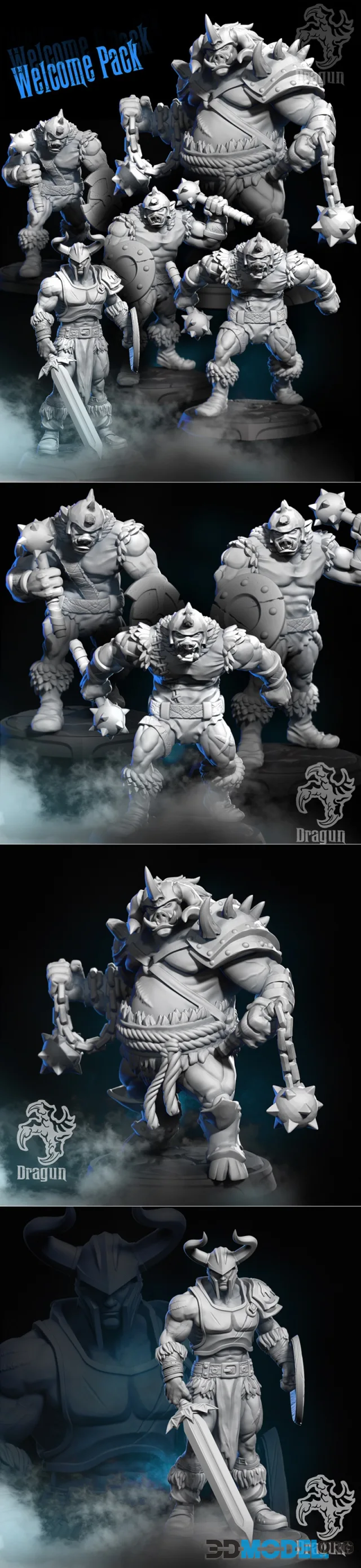 Dragun Studios - Orc Leader Pack (Welcome Pack) – Printable