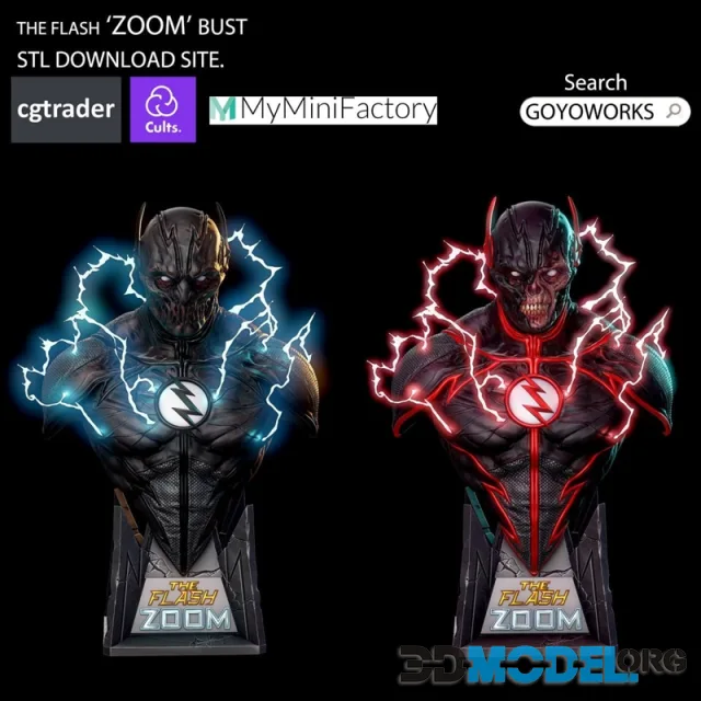 The flash villain ZOOM bust – Printable
