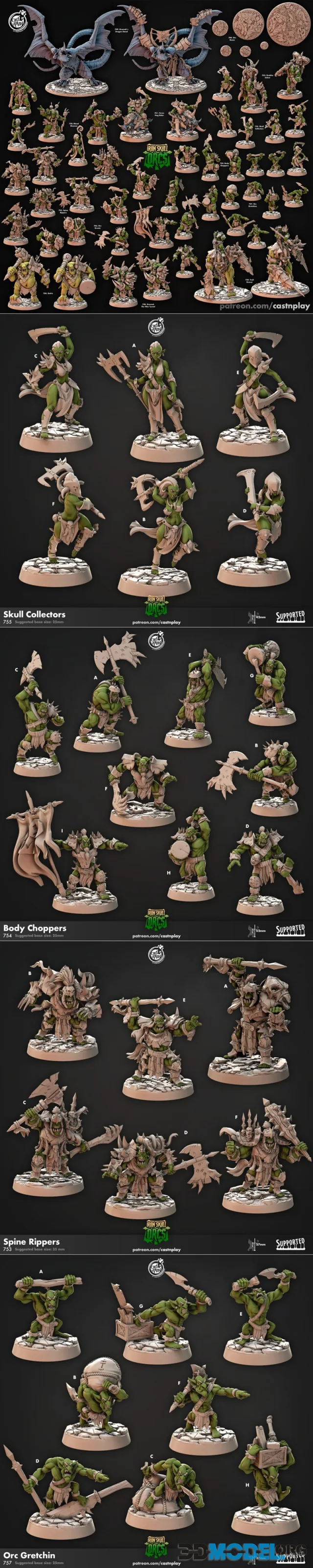 Cast n Play - Iron Skull Orcs – Printable
