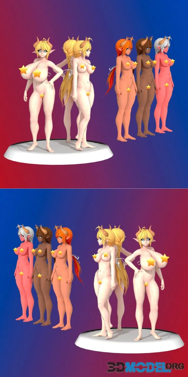 Complete Female Base Mesh With Variations – Printable