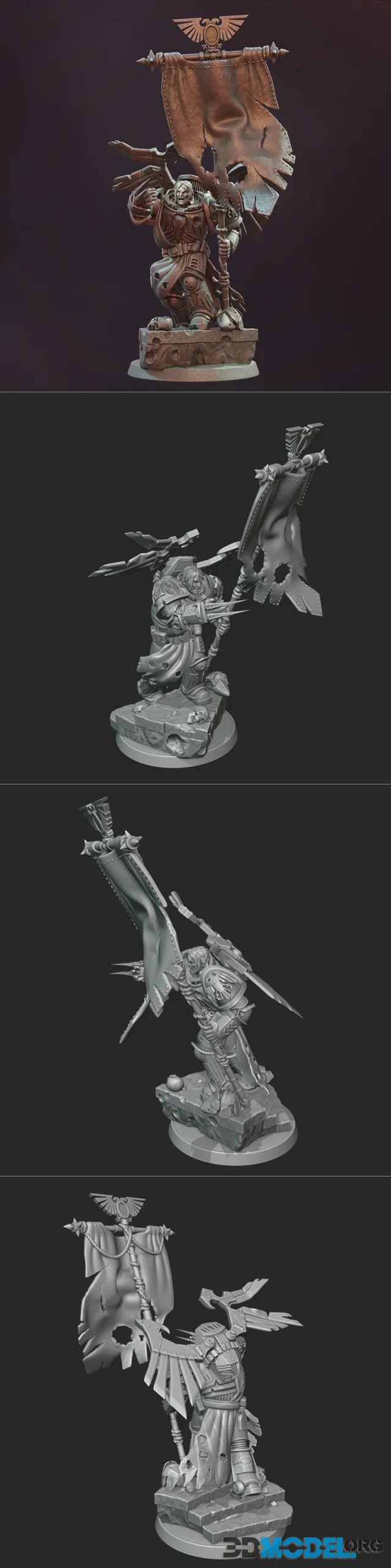 Space Marine Battle Damaged – Printable