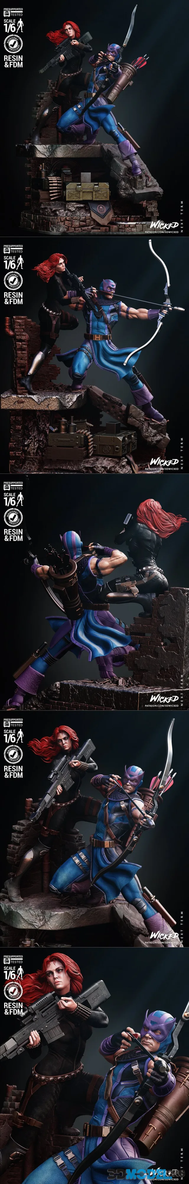 Wicked - Hawkeye and Black Widow Diorama – Printable