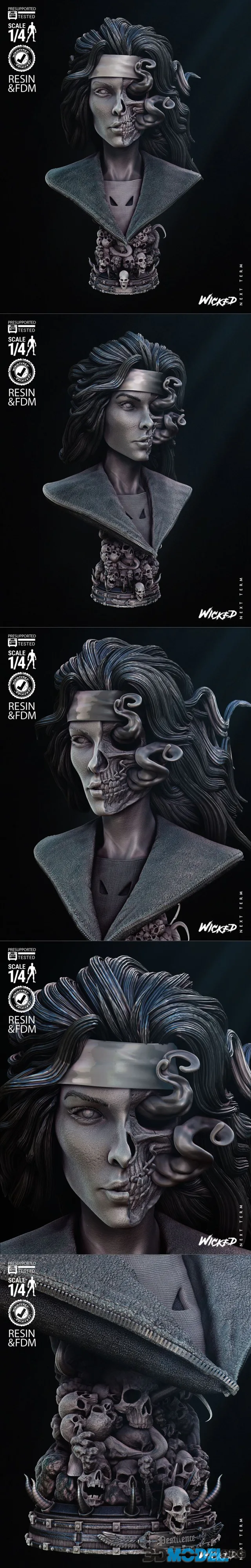 Wicked - Pestilence Bust Portrait – Printable