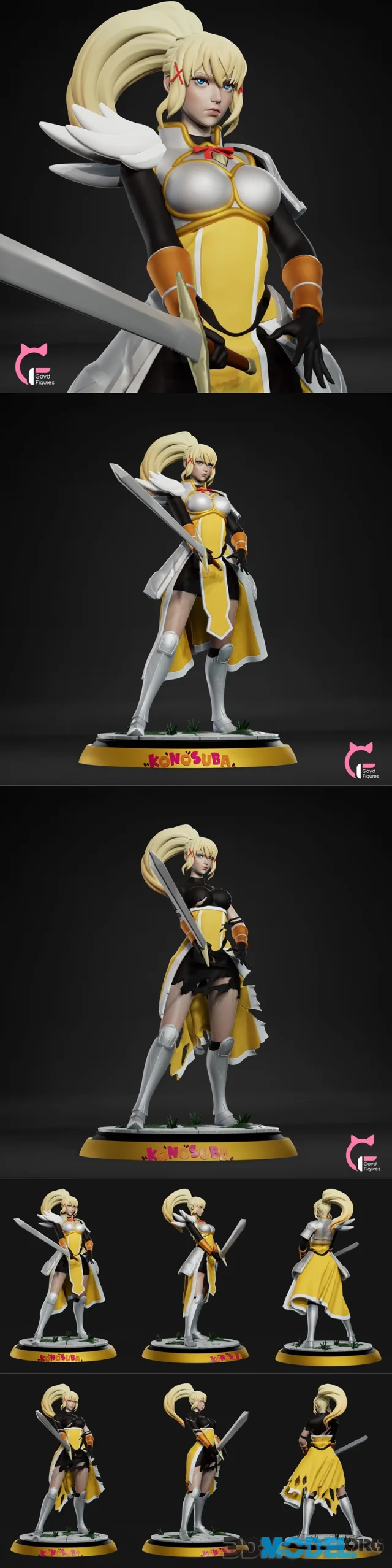 Goyd Figures - Darkness - Konosuba – Printable