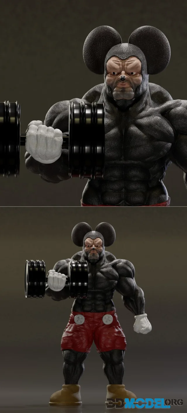 Mickey Bodybuilder – Printable