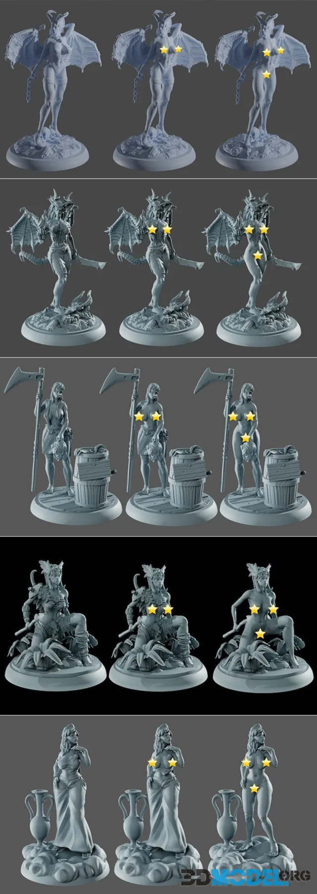 Lilith and Kvistatil and Kendra and Iris and Hera – Printable