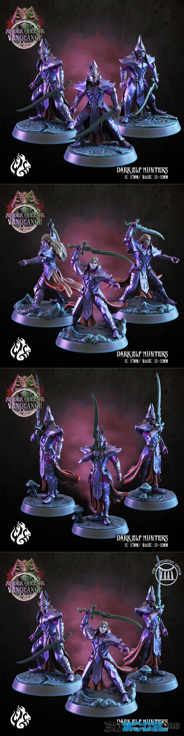 Dark elf Hunters – Printable