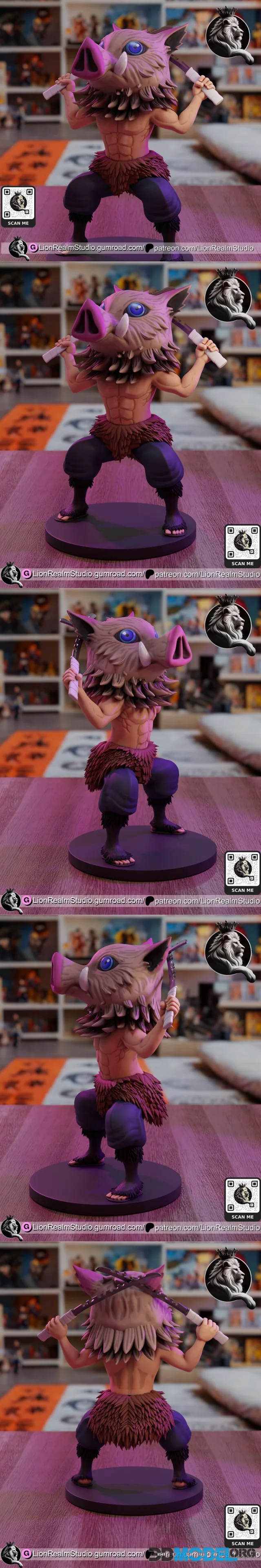 LionRealm Studio - Inosuke - Demon Slayer – Printable