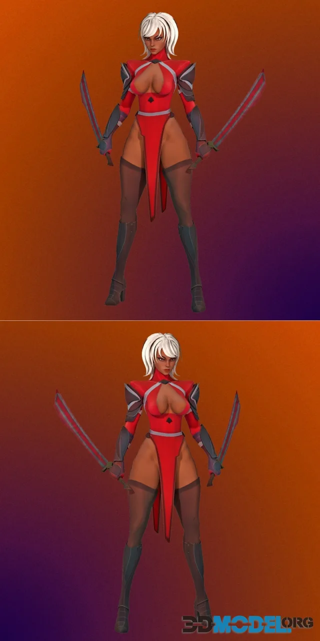 Stylized Girl Knight – Printable
