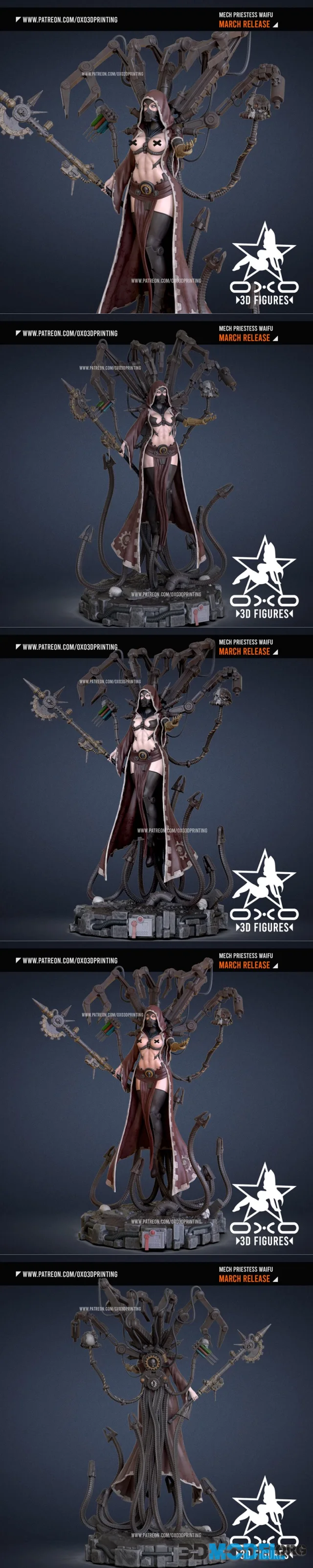 OXO3D - Mech Priestess – Printable