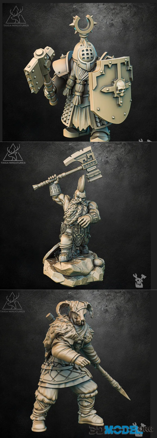 Blackiron Keeper and Botrek the Dwarf and Primal Hunter – Printable