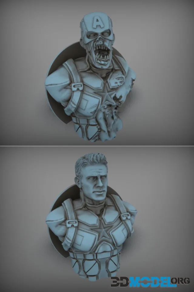Captain America - Zombie and Captain America - No Helmet – Printable