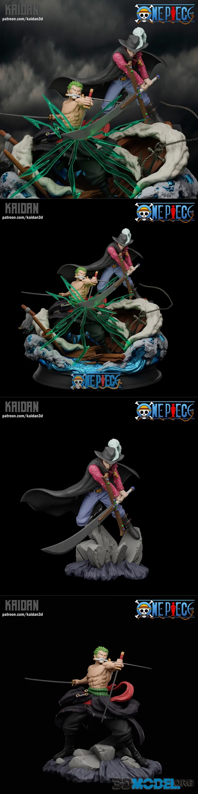 Kaidan - Zoro vs Mihawk – Printable