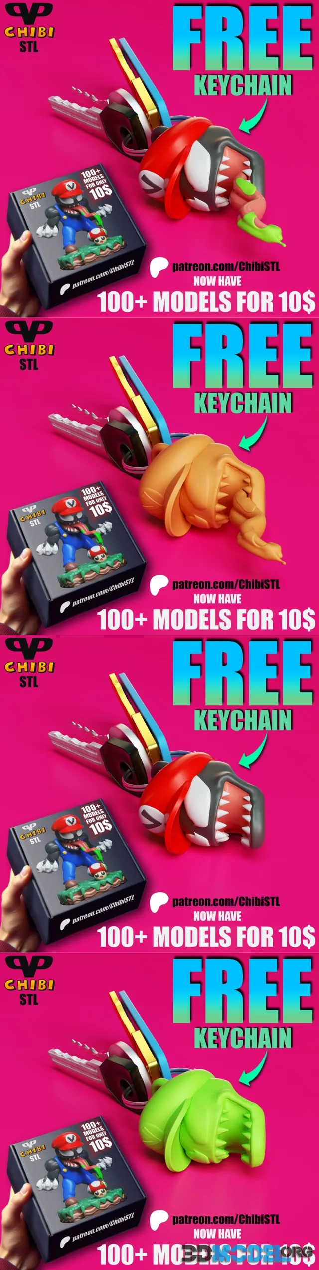 Venomario Keychain – Printable