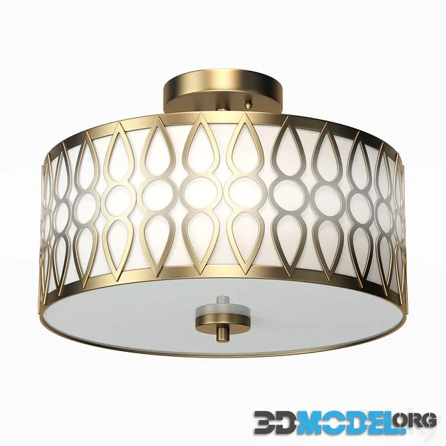 Aaru Fabric Semi Flush Mount MK3
