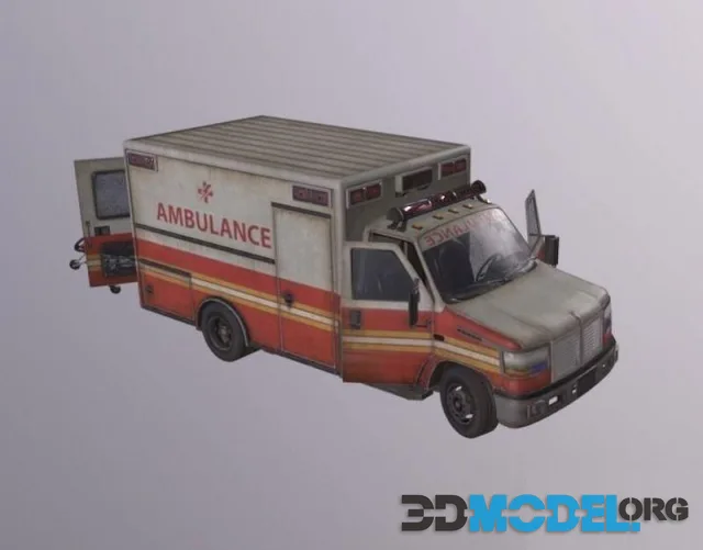 Ambulance Low-poly (PBR)