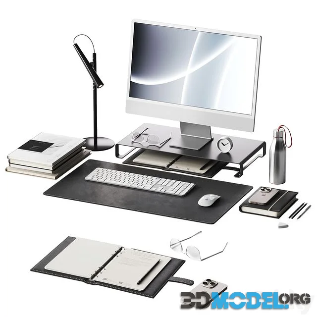 Decor for the workplace with a set of Apple equipment
