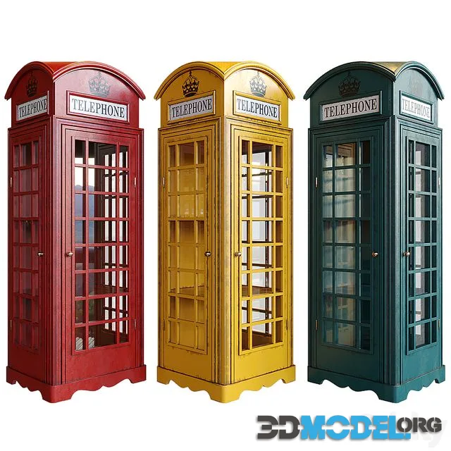 Display cabinet London telephone box