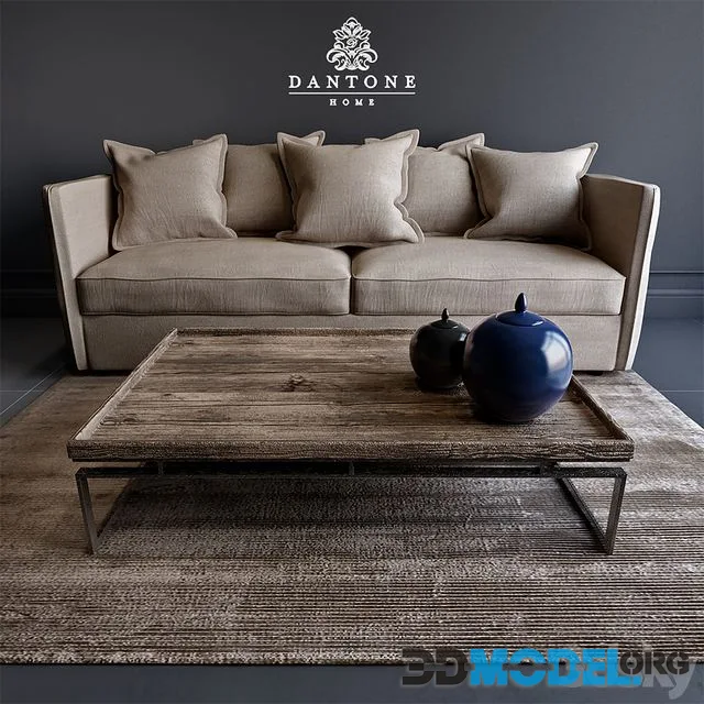 Divan Annecy, coffee table TY380-YM and carpet MAQ-02-Taupe from Dantone home