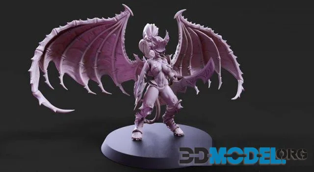 Drow Demonic Valkyrie Pose 2 – Includes Pinup Variant