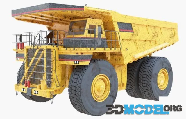 Dump Haul Mining Truck – Proper High Poly With Cabin Interior (PBR)