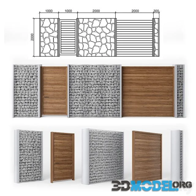 Fence gabion