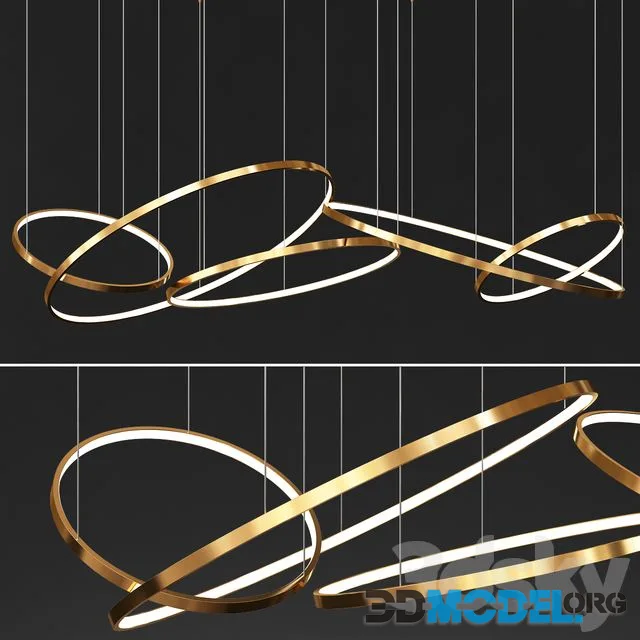 Gold Ring Chandelier 3