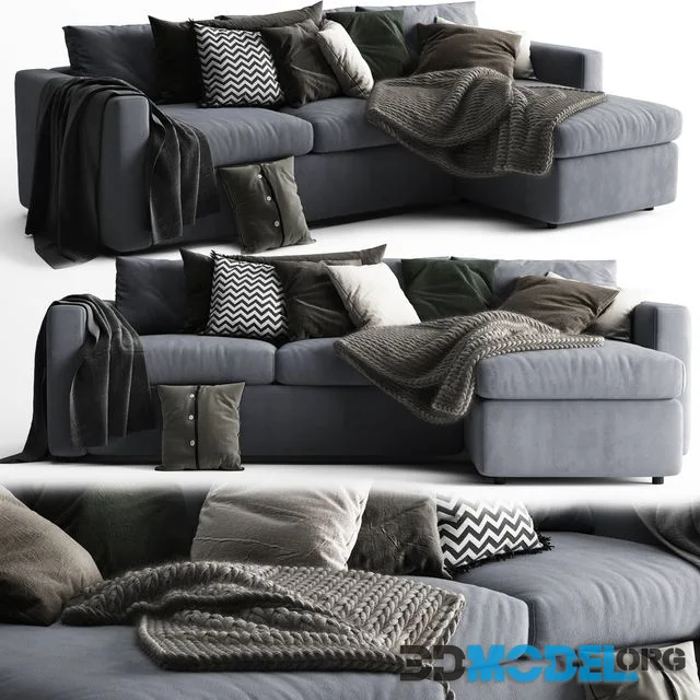 Ikea Vimle Sofa 3 Seats Chaise Longue