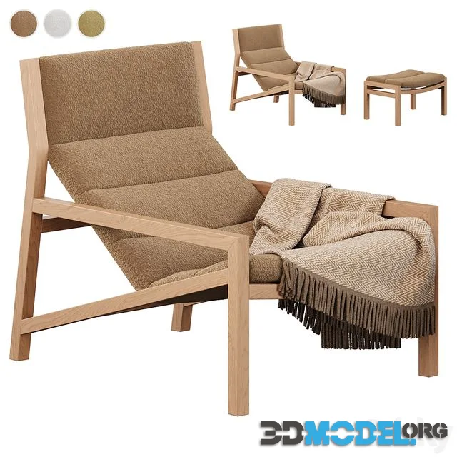 Jardan Lake Armchair with ottoman