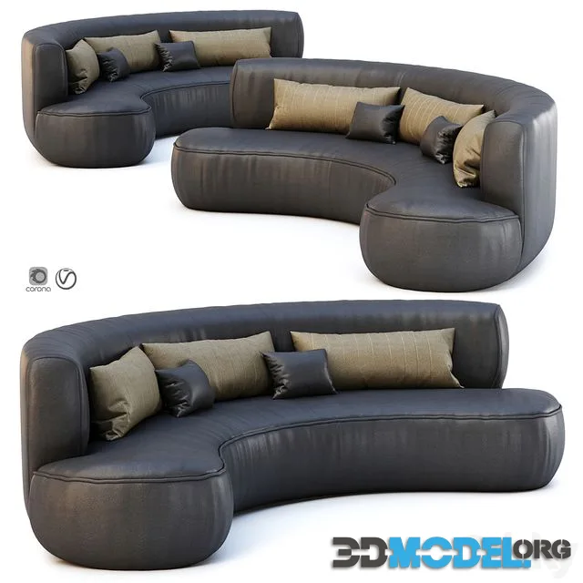 Jenifer Restaurant Leather Sofa