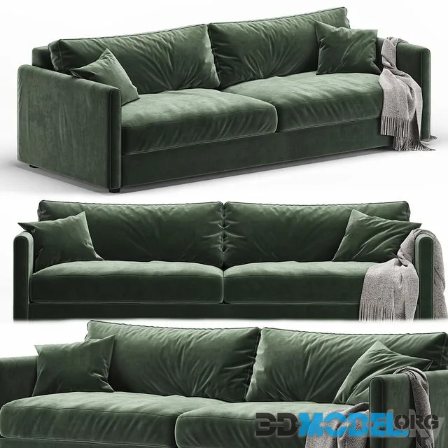 Malea Sofa green with plaid