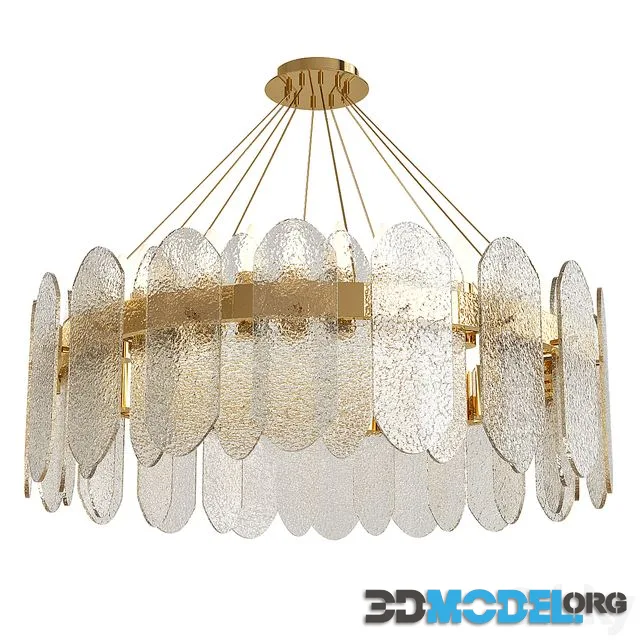 mirabelle blurry crystal modern chandelier