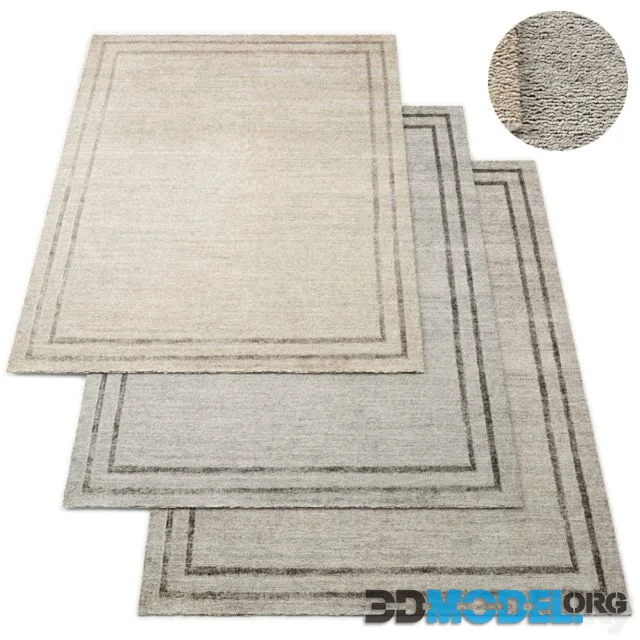 Parallel Border Hand-Knotted RH Rug Collection