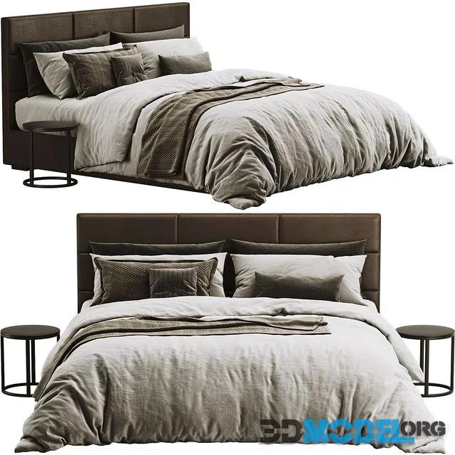 RH Modena Leather Bed