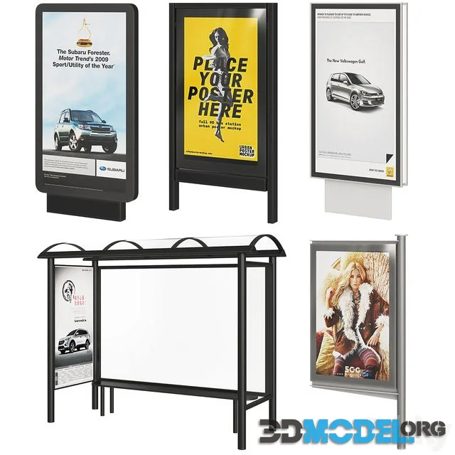 3D Model Street Advertising