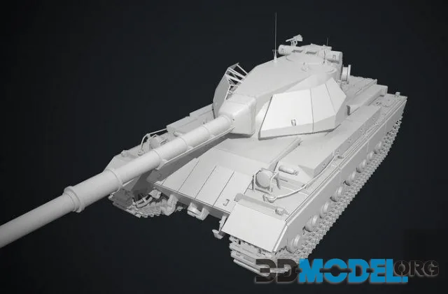 Super Conqueror British Heavy Tank Low-poly (PBR)