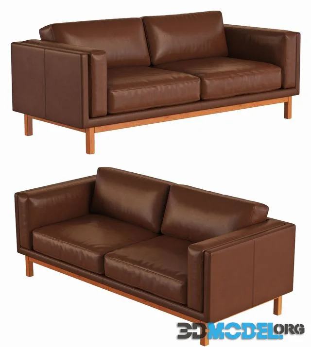 West Elm Dekalb Leather Sofa