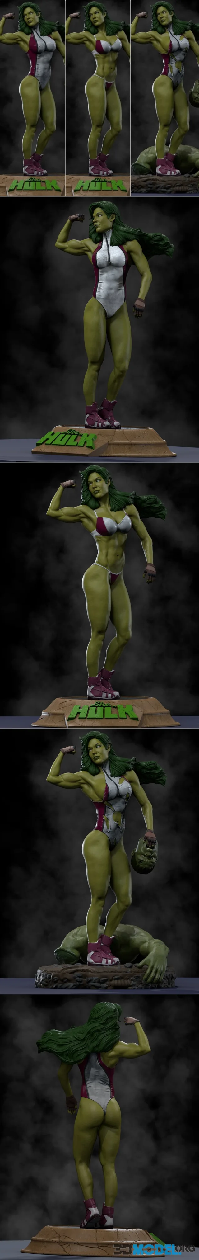 Ca 3d Studios - She-Hulk Model 1-2-3 – Printable